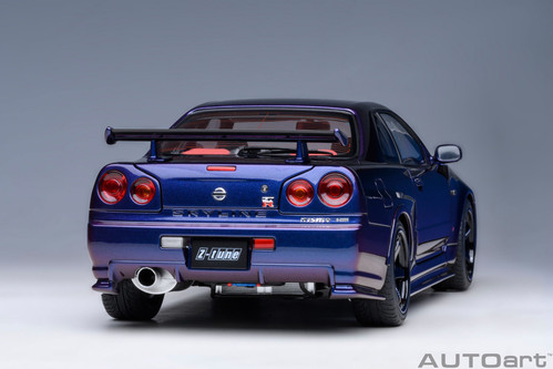Nissan Skyline GT-R (R34) Z-tune Midnight Purple in 1:18 scale by AUTOart - Picture 3 of 7