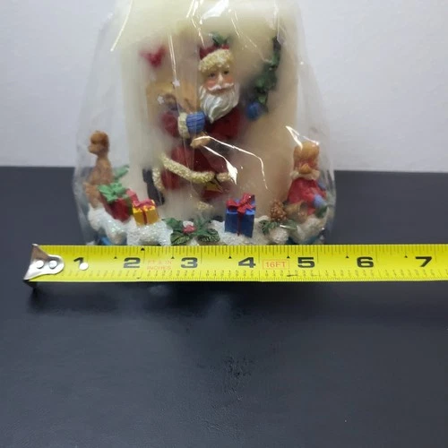 Vintage Santa Inlaid Candle JCPenney 5" Unopened Original Packaging image 7