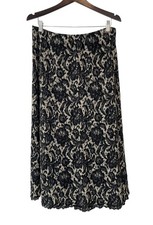 Women  s Vintage Black Lace Maxi Skirt Whimsigoth Dark Romantic Vampy Size M