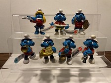 Schlumpf Band Kapelle Schleich 7 x Figur Trompete Horn Saxophon Klarinette..