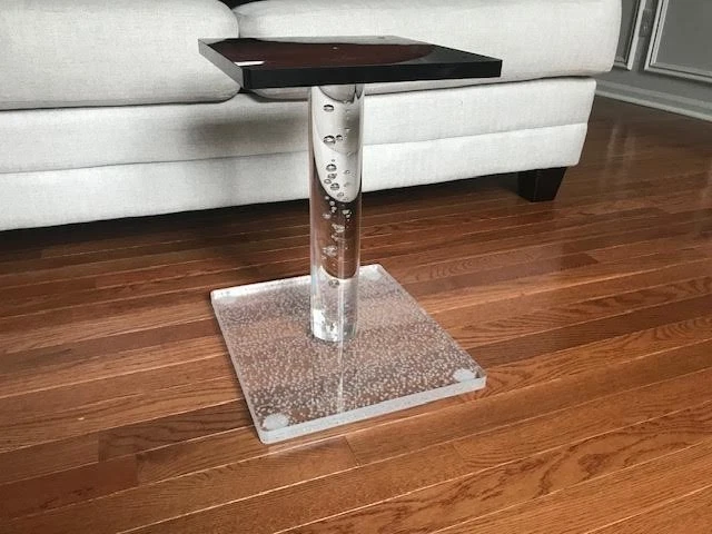 Base de mesa de centro acrílica. Pata de mesa de centro con soporte de mesa Foto 3 de 4