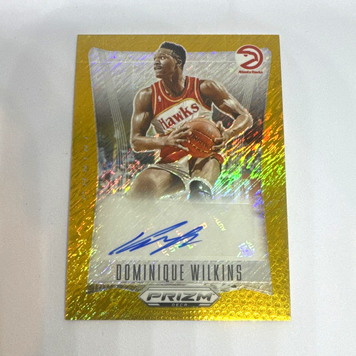 Panini 2023-24 Prizm Deca Signatures Dominique Wilkins DS-DOM Gold /10 Auto