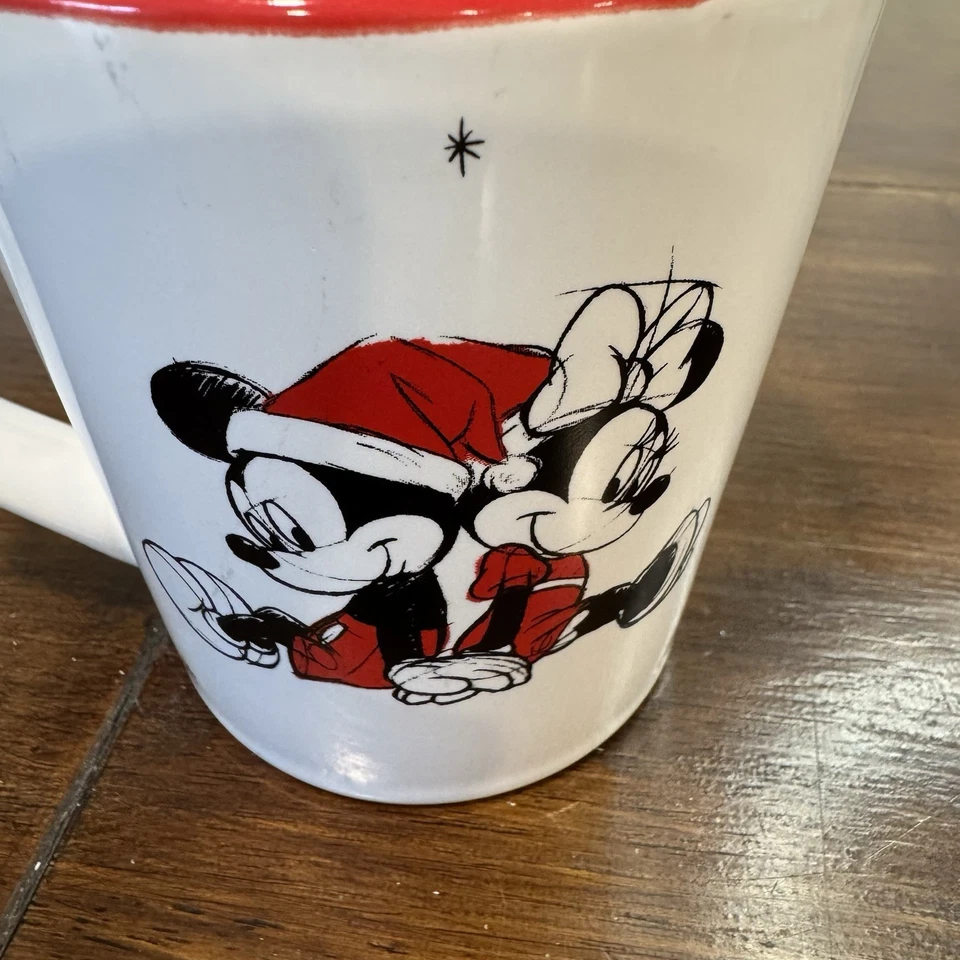 Disney Mickey y Minnie Mouse Navidad Vacaciones Besos Taza Café Taza Foto 3 de 4
