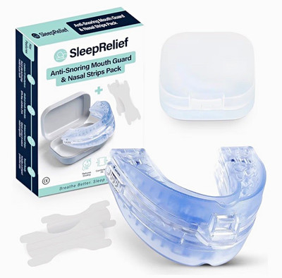 SleepRelief Anti-Schnarch Mundschutz & Nasenstreifen 30 Tage Pack mit Etui