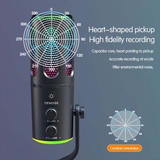 Microphone-Style Lightweight Compact Home-Use USB Interface Streaming Microphone