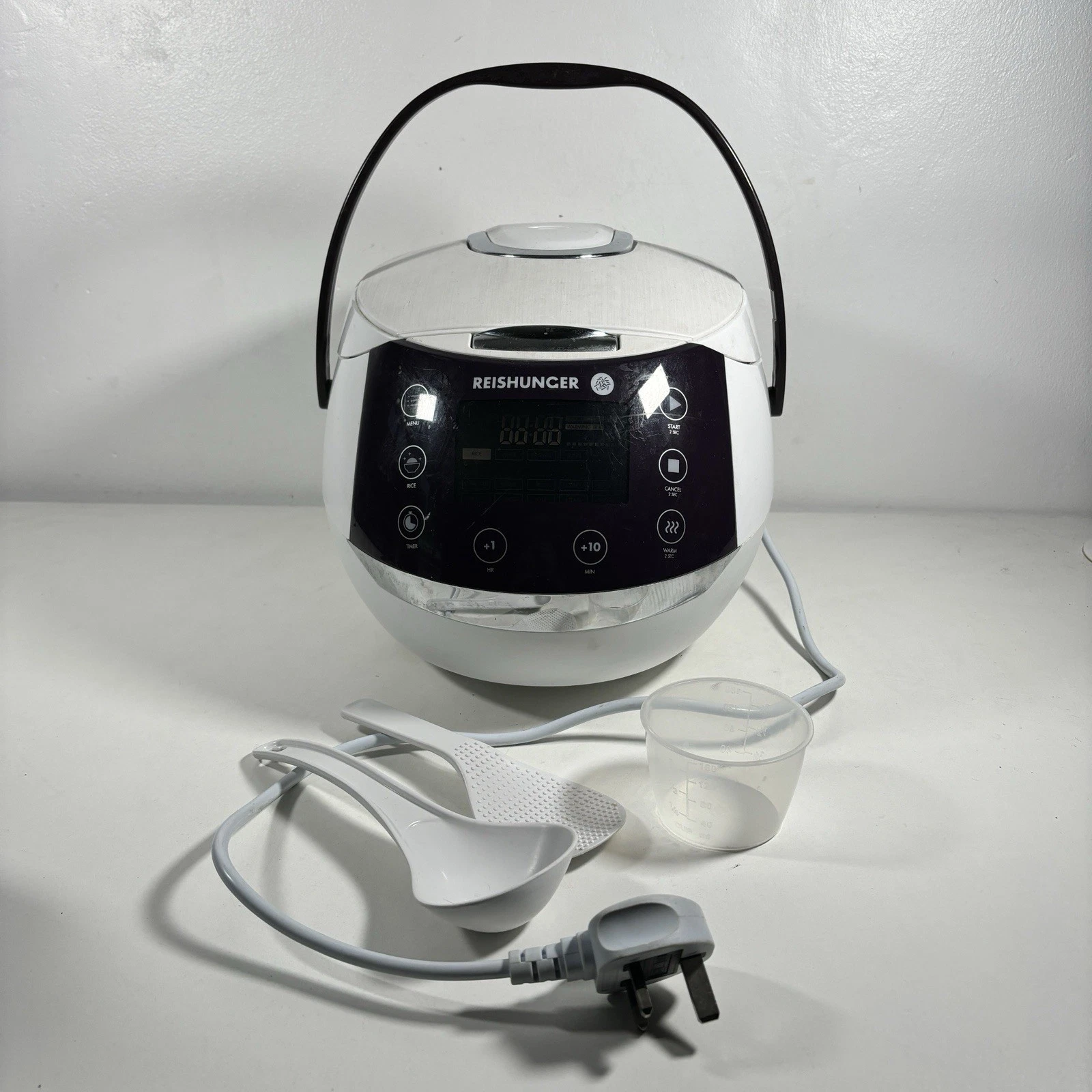 Reishunger Auto Rice Cooker and Steamer Keep Warm Function White