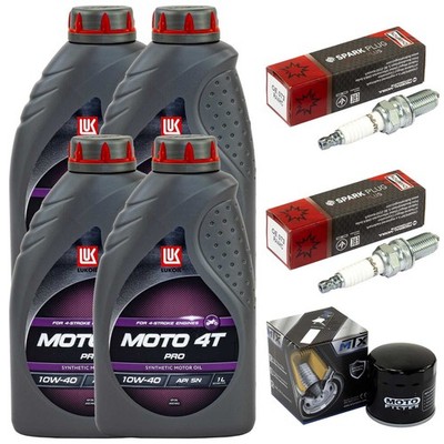 Zündkerzen 4L Öl Ölfilter Set Inspektion für Ducati Monster 620 ie ZDM 2002-2006