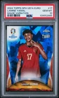 2024 TOPPS CHROME SAPPHIRE UEFA EURO IMAGE VARIATION #17 LAMINE YAMAL PSA 10