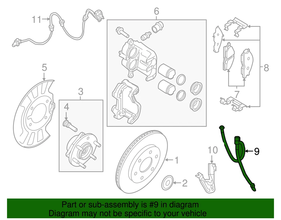 Genuine Nissan 2018-2024 Nissan Armada - Brake Hose 46211-1LA0B - Изображение 3 из 3