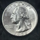 Uncirculated 1958-P Washington Quarter Silver