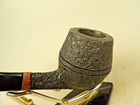 WILEY “R Wiley Hand Made USA” Galleon AA Carved Grain Tall Rhodesian Briar Pipe — photo 5