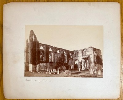 Original Antique Cabinet Card Albumin Photo by Francis Frith ''Bolton Abbey, Eng''