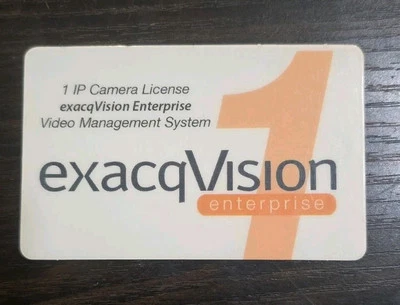 Exacq Vision Enterprise 1 IP Camera License Card ACEVENIP01-01