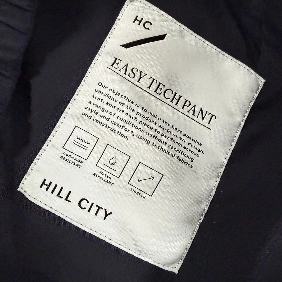 Pantalón Hill City Easy Tech Azul Medio Jogger Cremallera Bolsillo Cónico Pista de Entrenamiento Foto 4 de 4