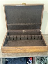 Vtg Anti-Tarnish Eureka Wooden Silverware Fla...