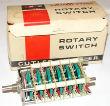 NOS SHALLCROSS ROTARY SWITCH 2J56D6-6! NEW IN BOX! CUTLER HAMMER! MADE IN USA