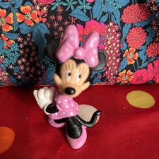 Disney Minnie Mouse Pink Dress by Bully Toy Figure Cake Topper or Display 2.5”