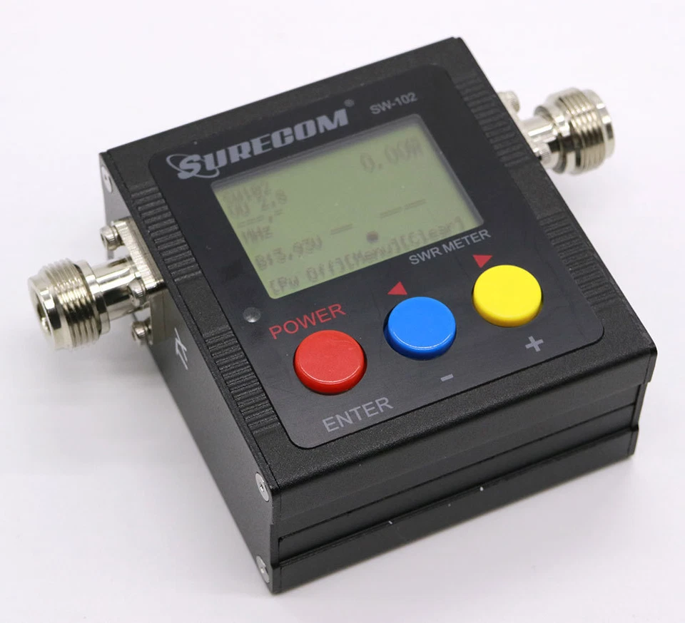 SURECOM Power & SWR Meter SW-102 VHF UHF 126-525MHz 数码 120W N 连接器 — 第 3/4 张图片