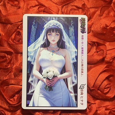 Hinata Hyuga NARUTO Goddess ACG Anime Waifu Holo Girl Card Wedding