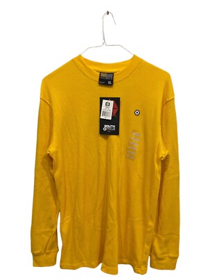 【IONSEOUL】Kevin Warm Sweat T Shirt (2color) 5JH047 Y2K Southpole Thermal Shirt Yellow Waffle Knit Textured