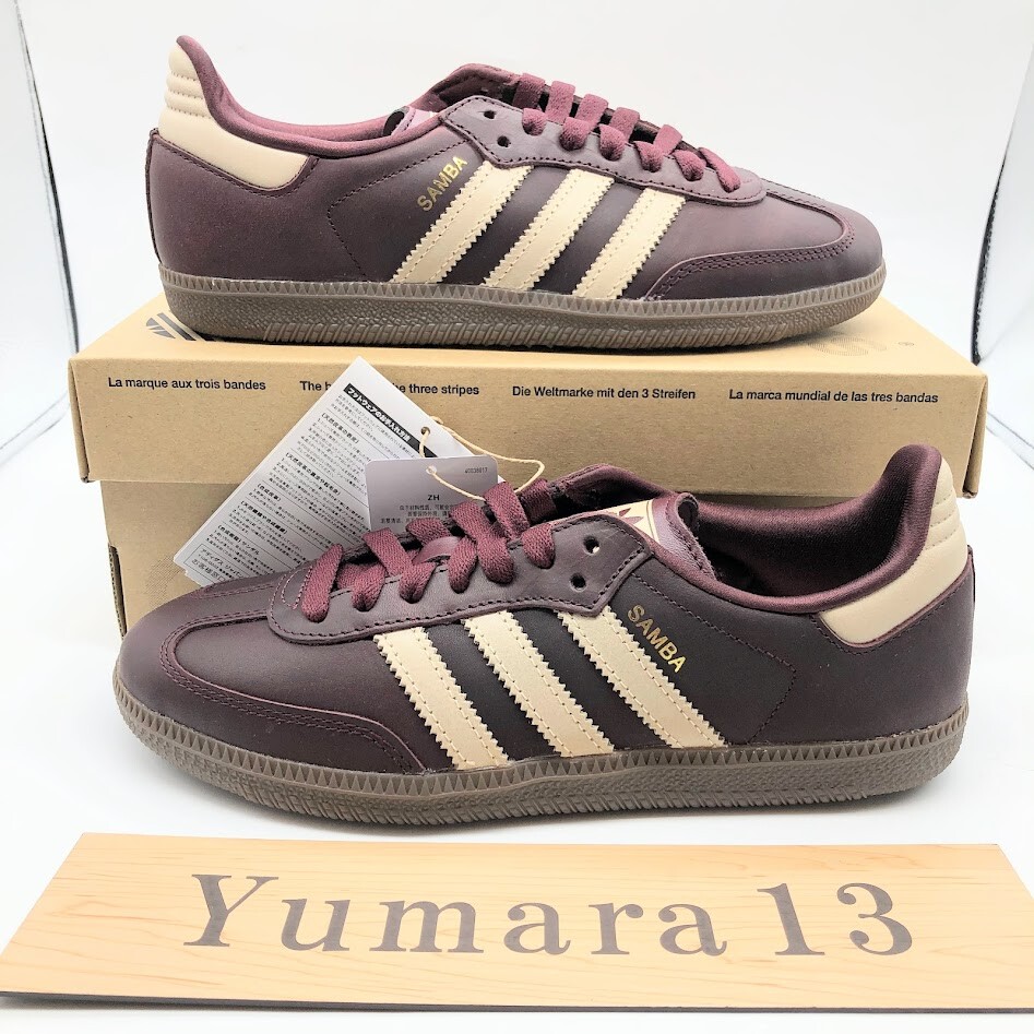 adidas Originals WMNS Samba OG Maroon Crystal Sand Gold