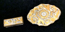 Western Floral Scroll Dress Belt Buckle Cowboy Cowgirl Vtg 80s Crumrine .TAZ526