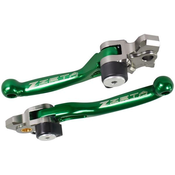 ZETA Pivot Lever Set Kawasaki KX250F 2013-2019 KX450F 2013-2018 - Green