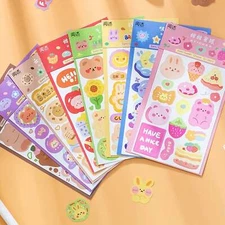 Cute Deco Sticker Sheets, Cute Stickers, 2 Sheets of Stickers, Paper Kawaii Stic