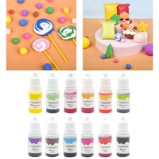 12 Bottle Food Grade Coloring Pigments Skin Safe Handmade Cooking Cake Bath