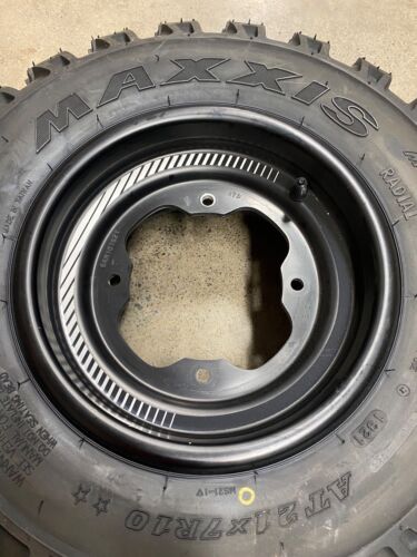 FRONT OEM WHEELS & MAXXIS TIRES 10X5 YFZ450R BANSHEE BLASTER RAPTOR 21X7X10 SE W - Picture 4 of 8