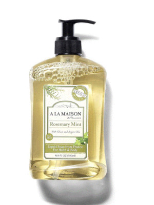 A LA MAISON Hand & Body Liquid Soap Rosemary Mint 16.9 fl oz Made in France