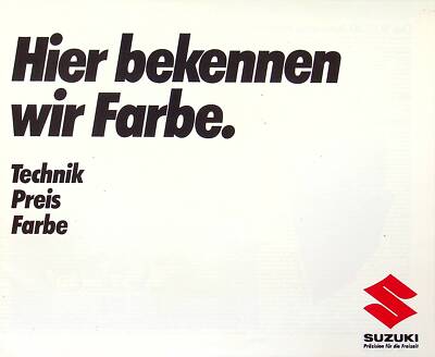 243380) Suzuki Alto Samurai ElJot - The Colours - Brochure 198?