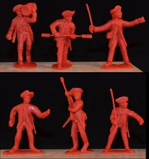 BMC 1776 British Artillerymen - 6 in 6 poses - 54mm toy soldiers MOLD FLAWS