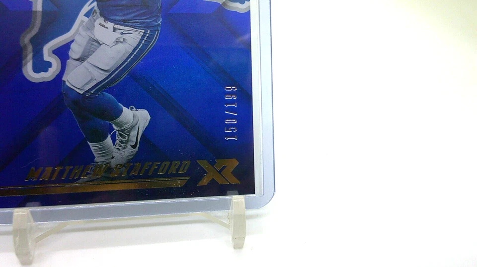 2018 PANINI XR #64 MATTHEW STAFFORD BLUE /199 - Image 2 of 3