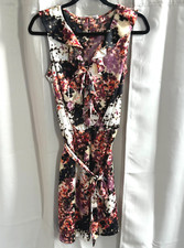 Calvin Klein Dress XS/S Art Deco Satin Ruffle Fairygrunge Boho Y2K Retro 17749x