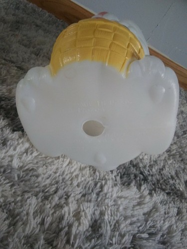 blow mold Bunny with basket of eggs lights up 18" tall yard Easter rabbit - Picture 6 of 7