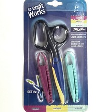 3-in-1 Interchangeable Blade Craft Scissors - Pinking / Antique / Scallop Edges