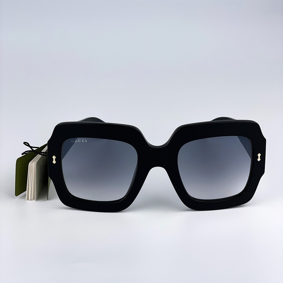 Gucci Women Sunglasses Black Grey Gradient Square GG1111S 001