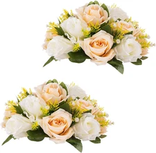 Wedding Flower Balls for Centerpieces - 2 Pcs Artificial Flower Ball Arrangement