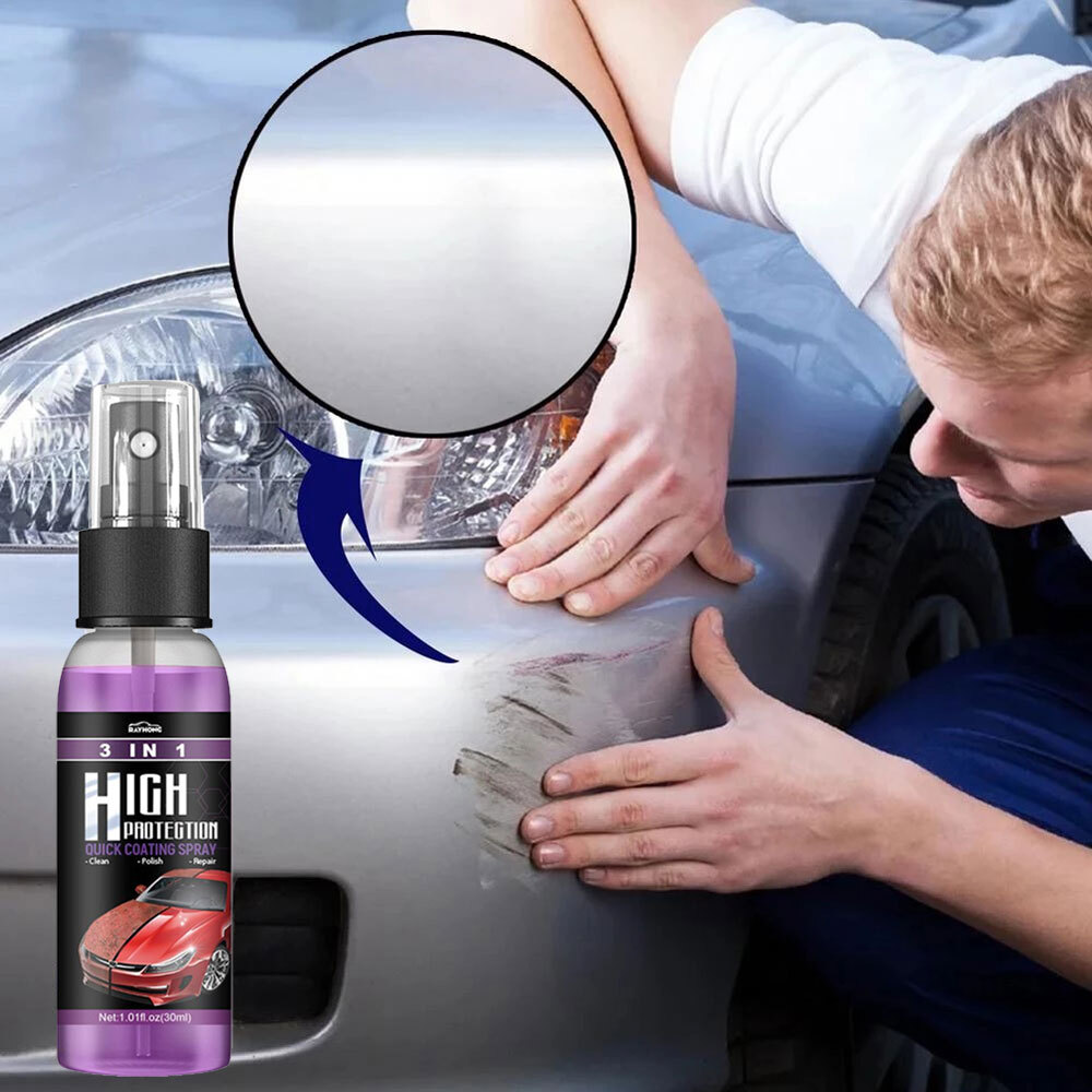 3in1 Car Ceramic Coating Spray Hydrophobic Wax Protection Kit