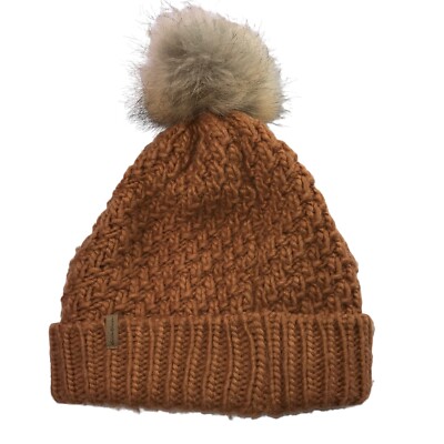 Eddie Bauer Knit Cablenknit Chunky Warm Beanie Hat Cap. Pom  display picture 1