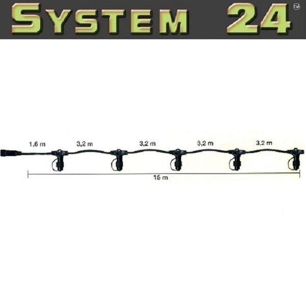 System 24 Led Verteilerkabel 15M Extra Schwarz 490-10 AußEn Xmas-image