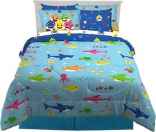 Baby Shark "Big Time Shark" Kids Reversible Full Bed Set-AB08539JMG83
