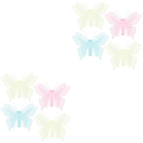  Set of 2 Fluoreszierende Schmetterlingswandaufkleber Student Schmetterlinge
