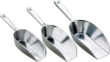 One Piece Flat Bottom Aluminum Scoop