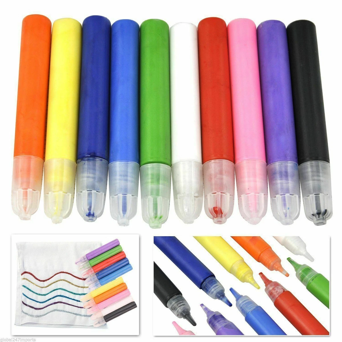 8 Fabric Paint Pens T Shirt Clothes Fabric Painting Kids Party Stocking  Filler