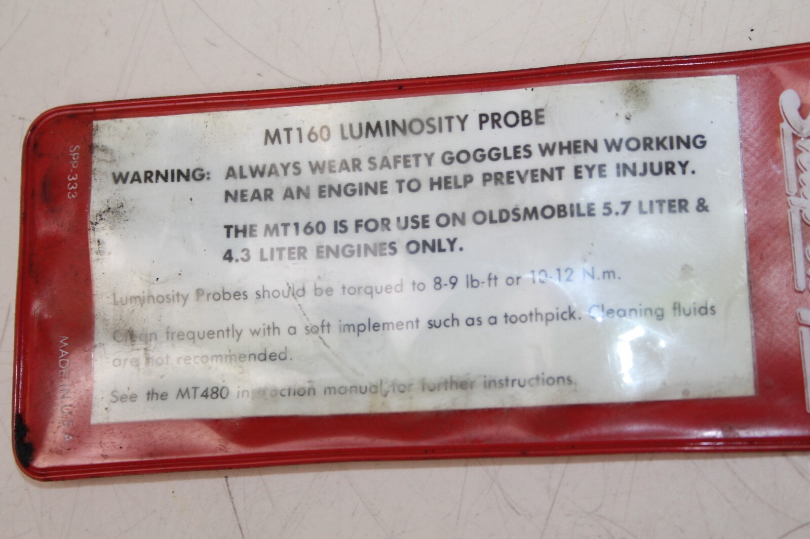 Snapon Snapon Luminosity Probe MT160 Diesel 5.7l Timing Meter Adapter