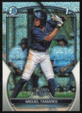 Miguel Tamares 2023 Bowman Chrome Prospects Mojo Refractor #BCP-179 Rays