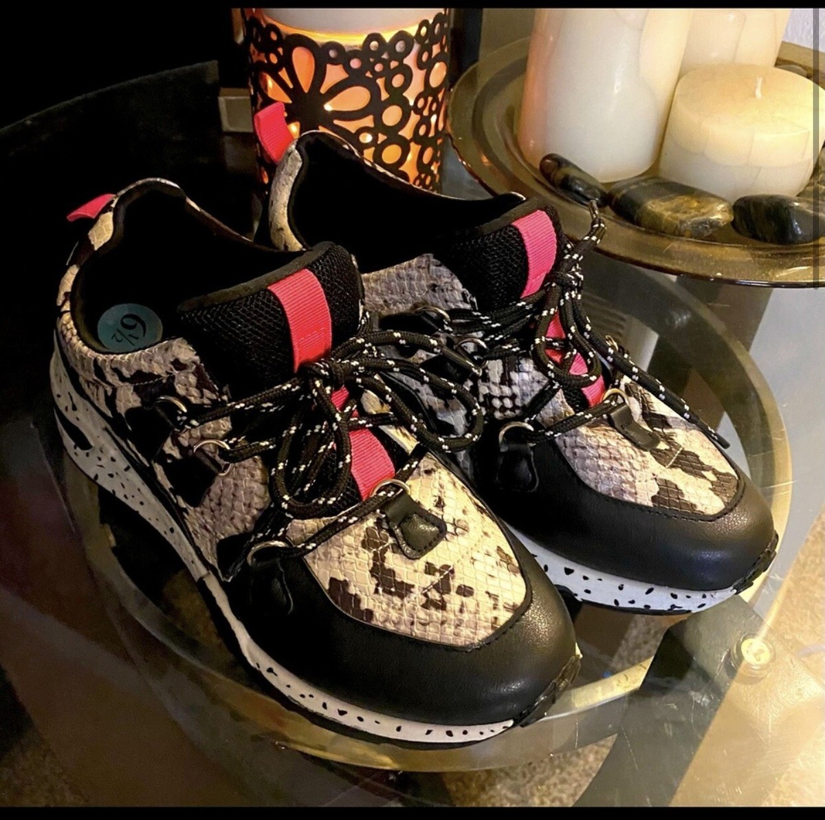 Sport Shoes Snake Print Wedge Sneakers JANE AND THE SHOE Shoes