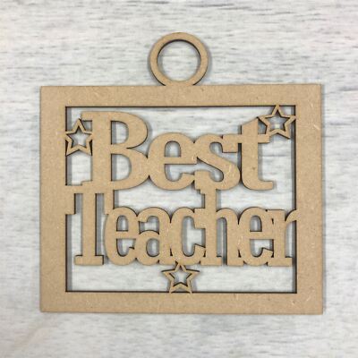 Beste Lehrerhandwerk Aufhänger MDF Holz Lehrer Geschenke Sockel Holzrohling Basteln